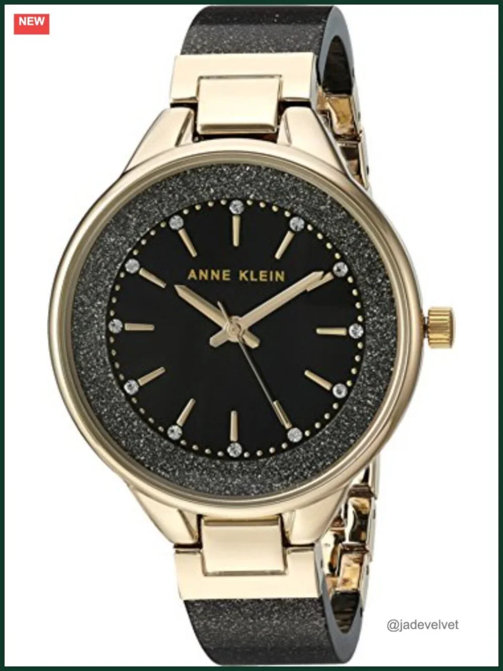 Women's Crystal Accented Resin Bangle Watch Japanese Quartz
